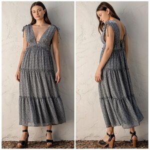 Lulu's Gray Maxi Dress